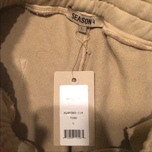 Street wear Yeezy season 4 sweat pants color toad - Picture 2 of 4